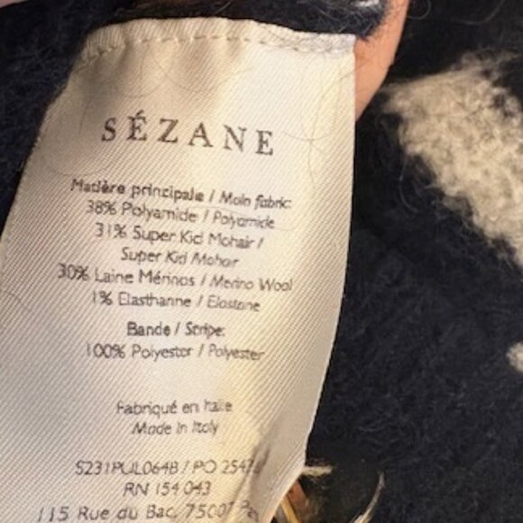 Sezane Trudy Jumper in Blue and White Stripes, Size XL - Picture 6 of 6